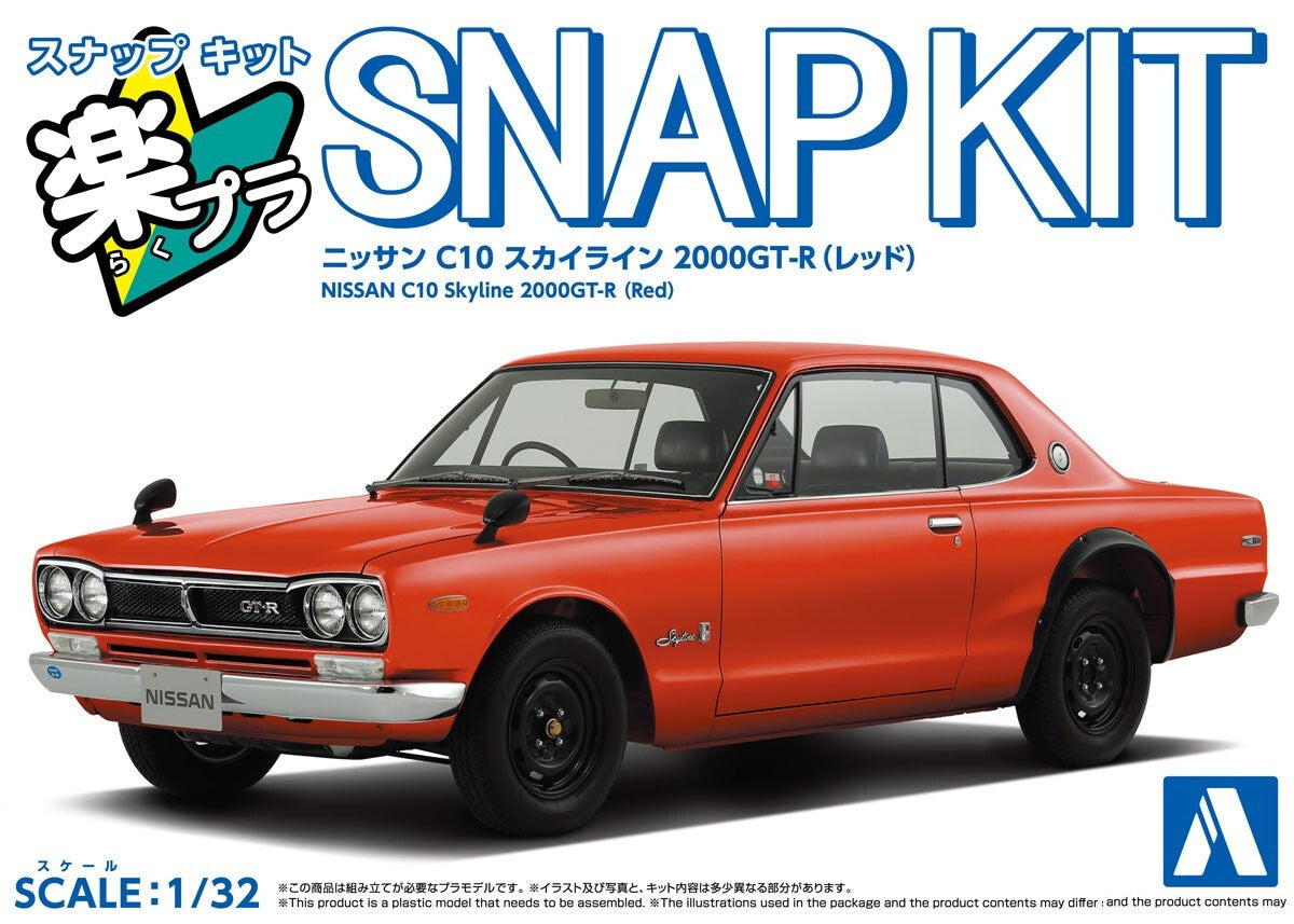 1/32 Nissan C10 Skyline 2000GT-R(Red) THE*SNAP KIT