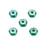 2mm Aluminum lock nut Green