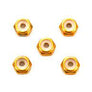 2mm ALUMINUM LOCK NUT (GOLD,5PCS.)
