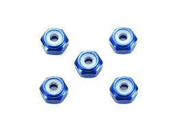 2mm Aluminum lock nut (dark blue)