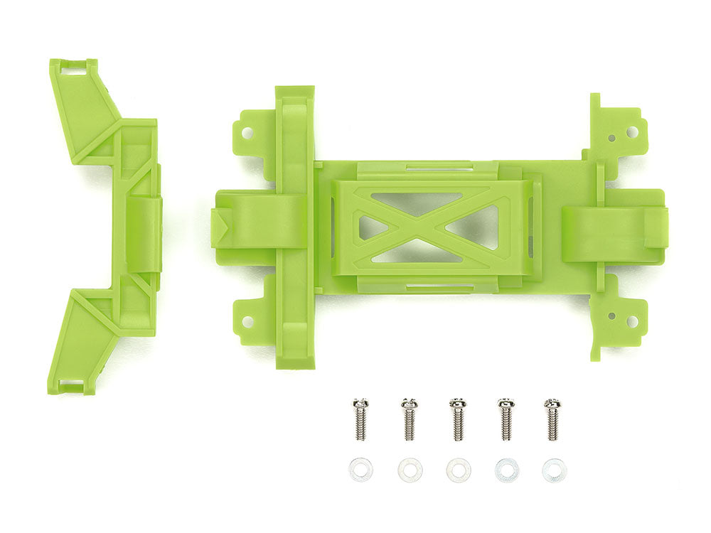 REINFORCED GEAR COVER (for MS CHASSIS) YELLOW-GREEN MINI 4WD STATION