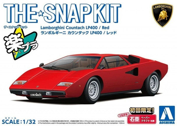 1/32 Lamborghini Countach LP400(Red) THE*SNAP KIT