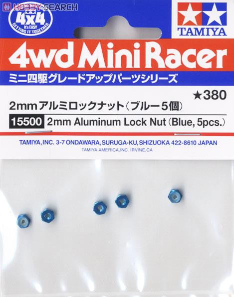2mm Aluminum Lock Nut (Blue, 5pcs.)