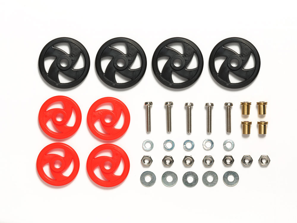 Low Friction Roller Set (Black & Red) Mini 4WD Station