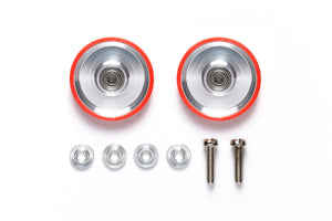 17mm Aluminum Rollers (Dish Type) w/ Plastic Rings (Red)