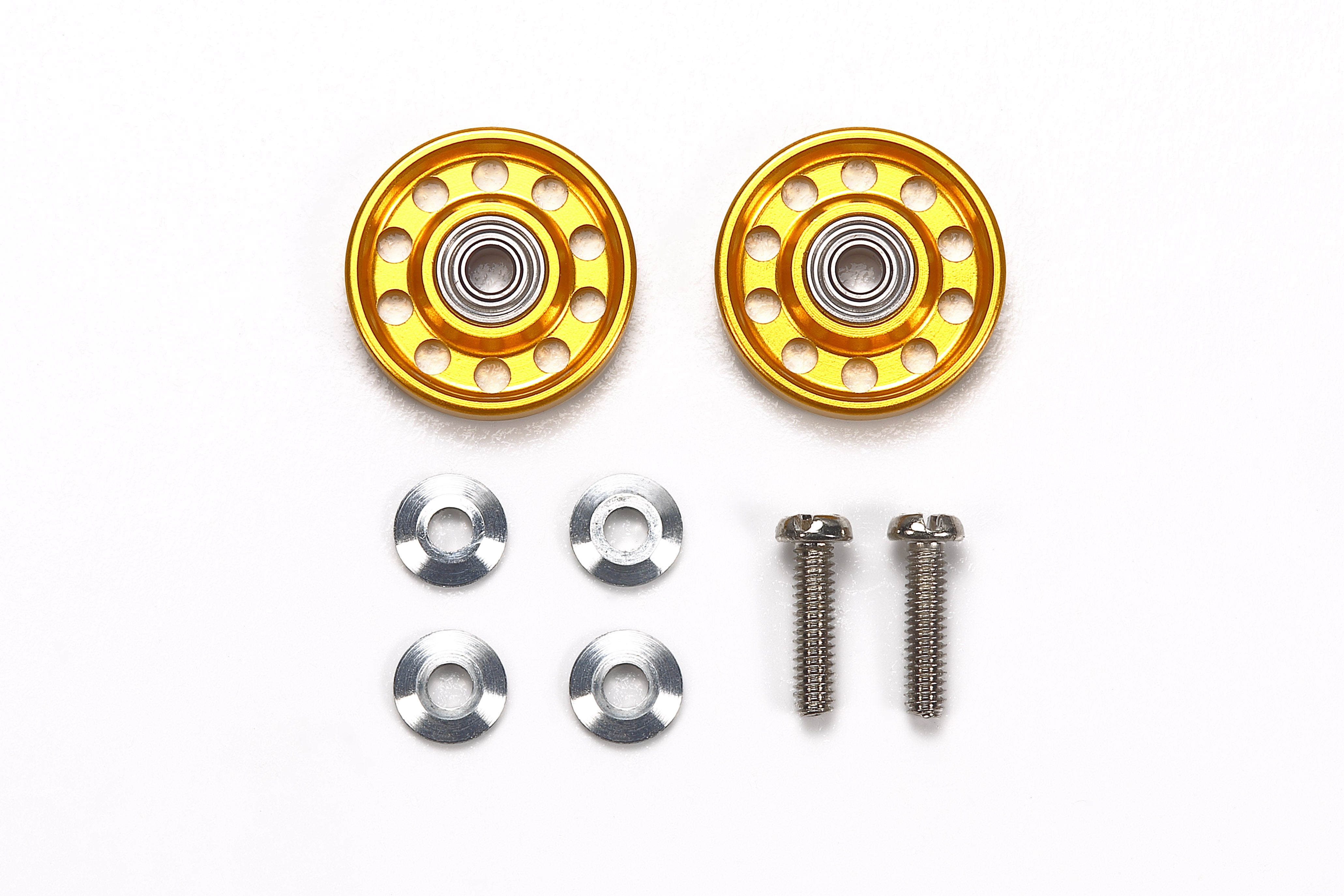 Lightweight 13mm Aluminum Ball-Race Rollers (Ringless/Gold)