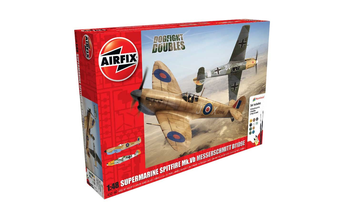 Supermarine Spitfire MkVb Messerschmitt Bf109E Dogfight Doubles Gift Set 1:48