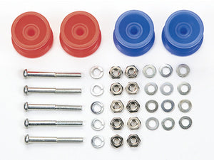 Plastic Double Rollers - Low Friction Red/Blue 13-12mm