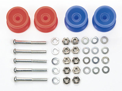 Plastic Double Rollers - Low Friction Red/Blue 13-12mm