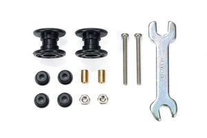 JR PLASTIC DOUBLE ROLLERS Low Friction Black 13-13Mm