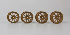 24MM 10-SPOKE WHEELS-4PCS Gold/+0