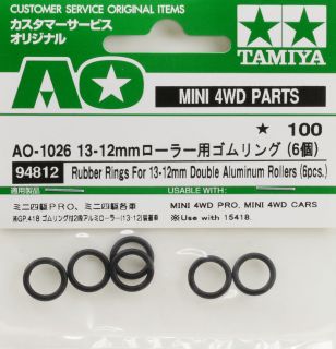 Rubber Rings for 13-12mm Double Aluminum Rollers (6pcs)