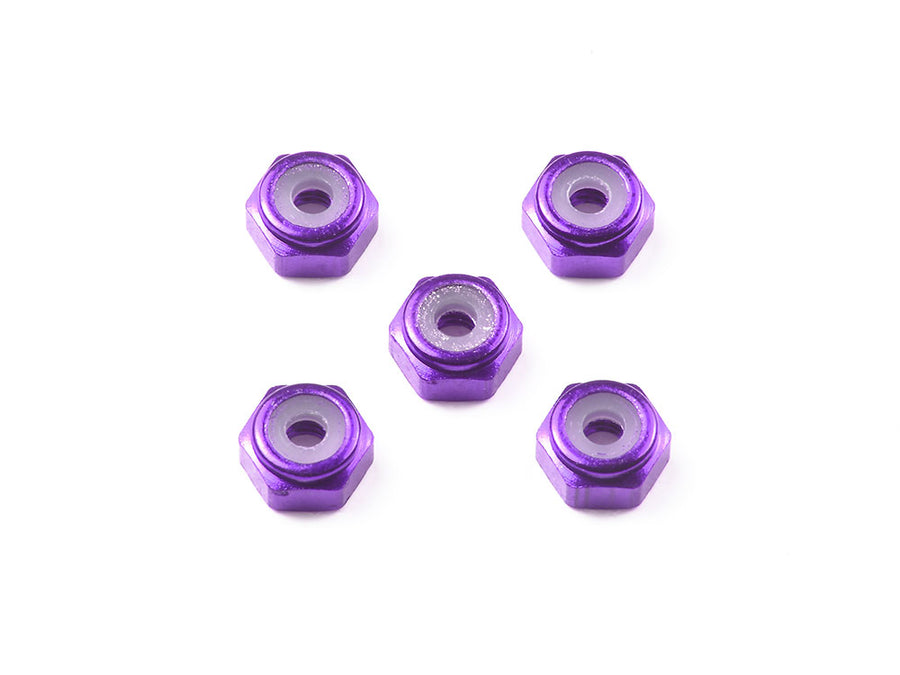 2mm Aluminum Lock Nut (Purple, 5pcs.)