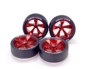 Super Hard Low-Profile Tire & Red Plated 5-Spoke Wheel Set ( NEO-VQS) )