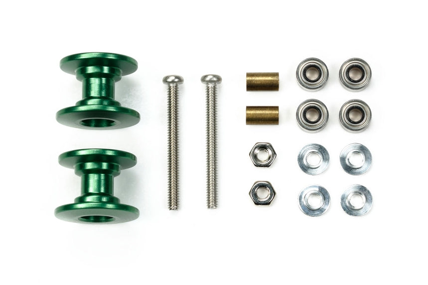 JR LW DOUBLE ALUMINUM ROLLERS 13-12Mm/Green