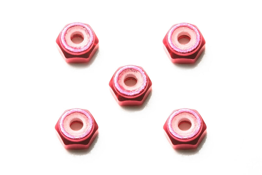 2mm Aluminum Lock Nut (Pink, 5pcs.)