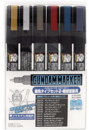 GMS110 Gundam Marker Thin Point Set (set of 6)