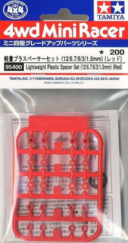 Lightweight Plastic Spacer Set (12/6.7/6/3/1.5mm) (Red)